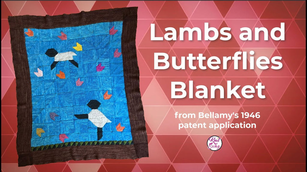 Most Interesting Mitered Square Blanket I've ever seen! Lambs and Butterflies